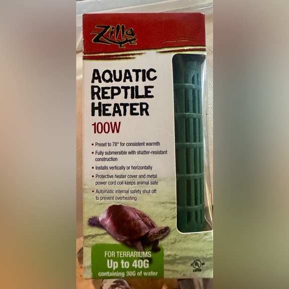 Zilla 2 Pack- Aquatic Reptile Heaters 100 Watts for Terrariums Up to 40 Gallons - Picture 2 of 9